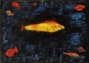 Le poisson rouge Paul Klee Peinture à l'huile